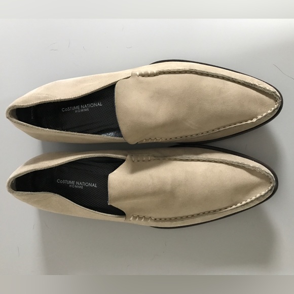 Costume National Homme Baige Suade Loafers, size 12 - Picture 2 of 6